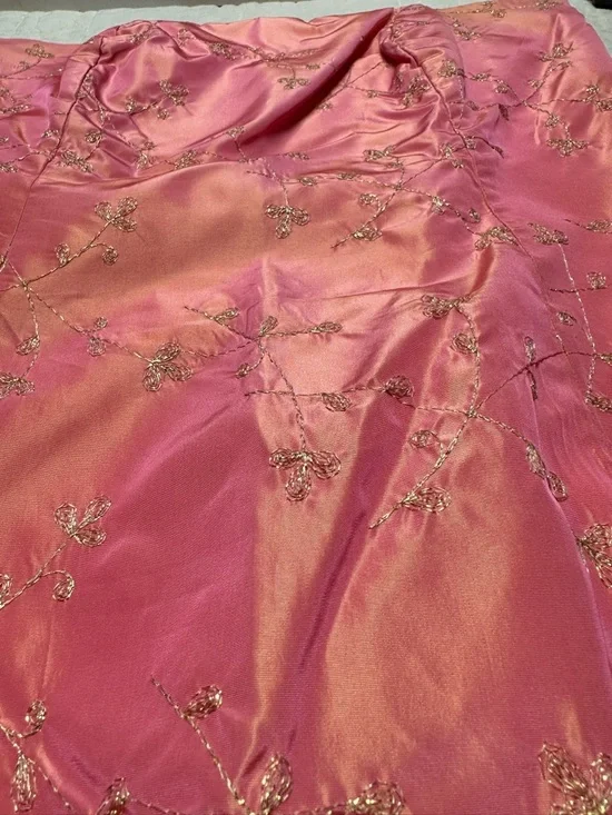 Jacquard Strapless Column Gown | Vintage Formal · Jessica McClintock Gunne Sax - Picture 7 of 15